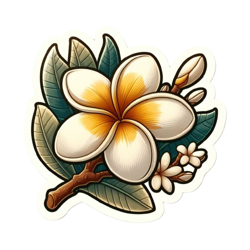 Frangipani White Tree Branch