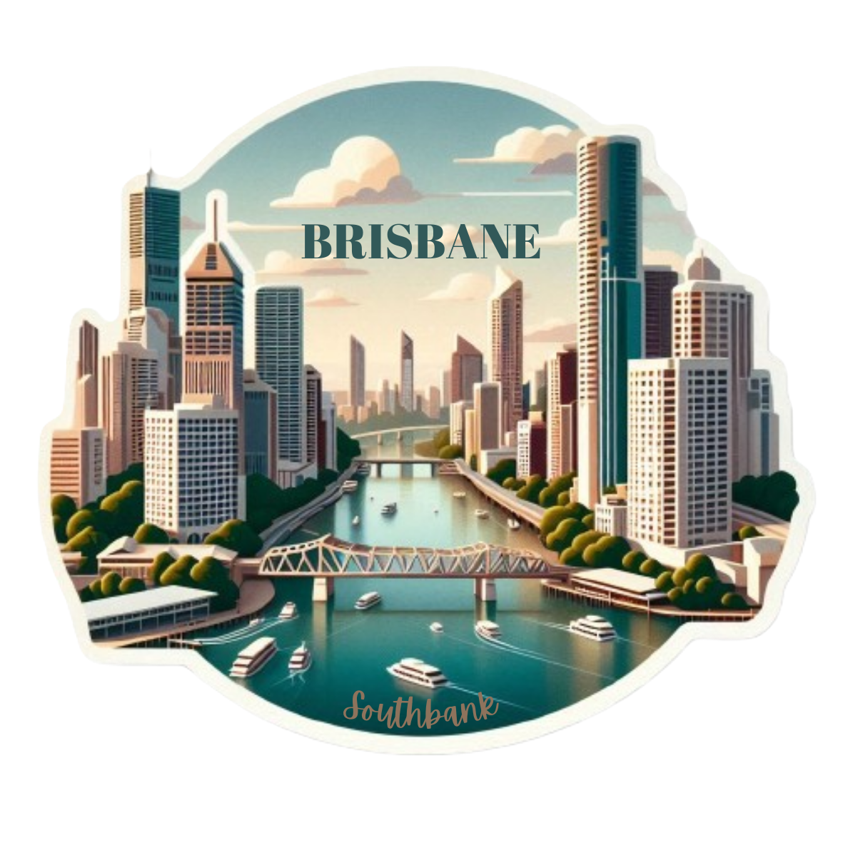 Brisbane Southbank Citycat View