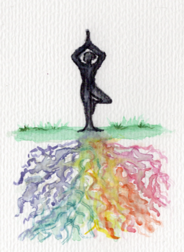 Chakra Tree Pose Tarot